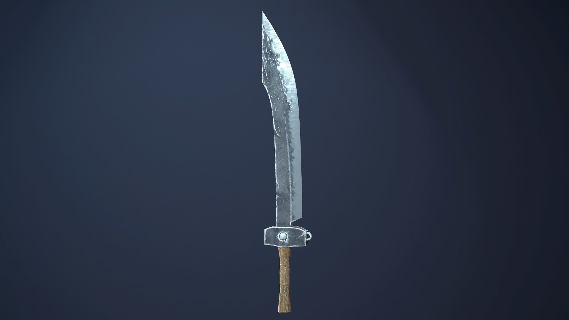 Chinese Saber Low-poly 3D model_9