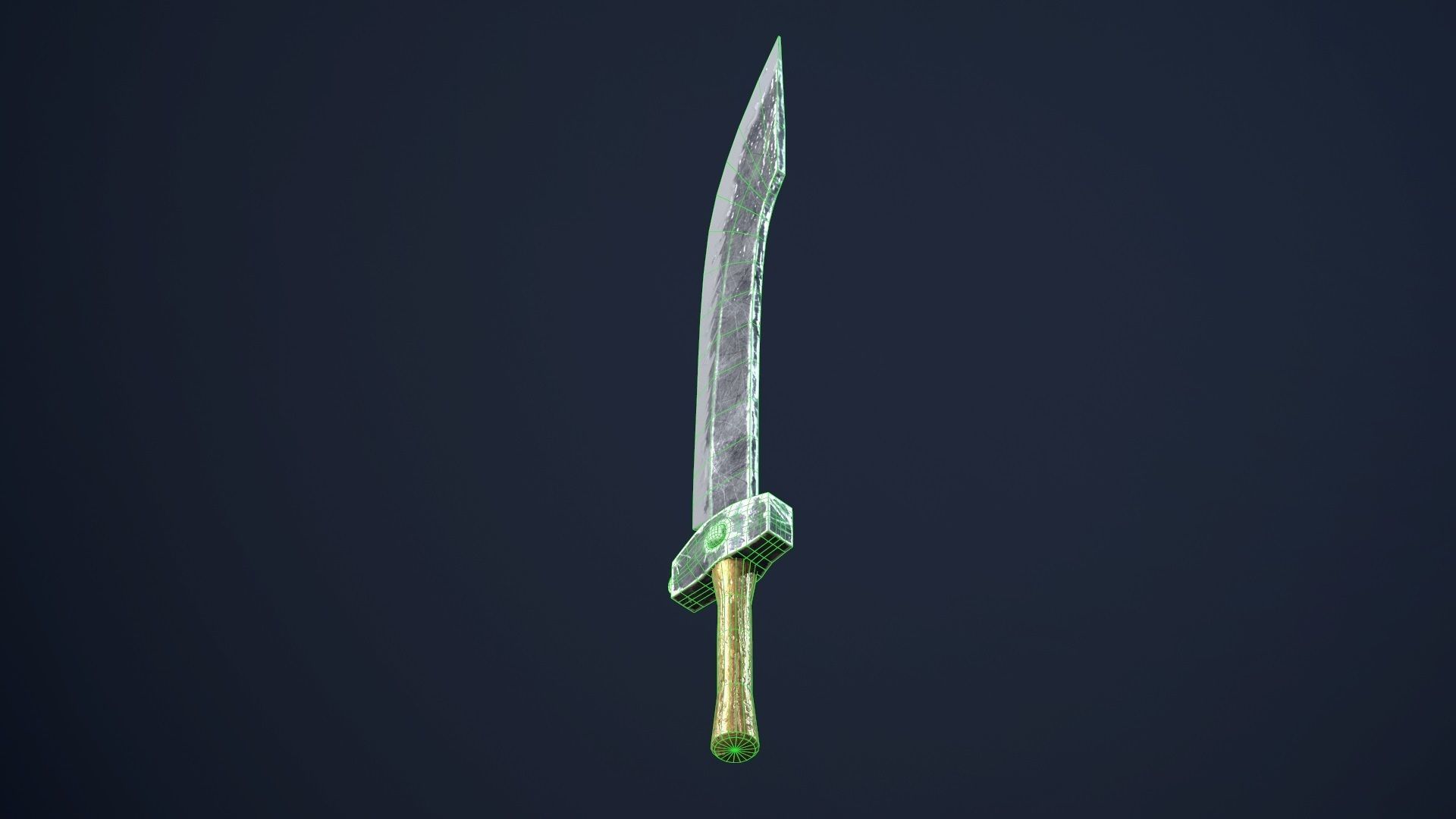 Chinese Saber Low-poly 3D model_14
