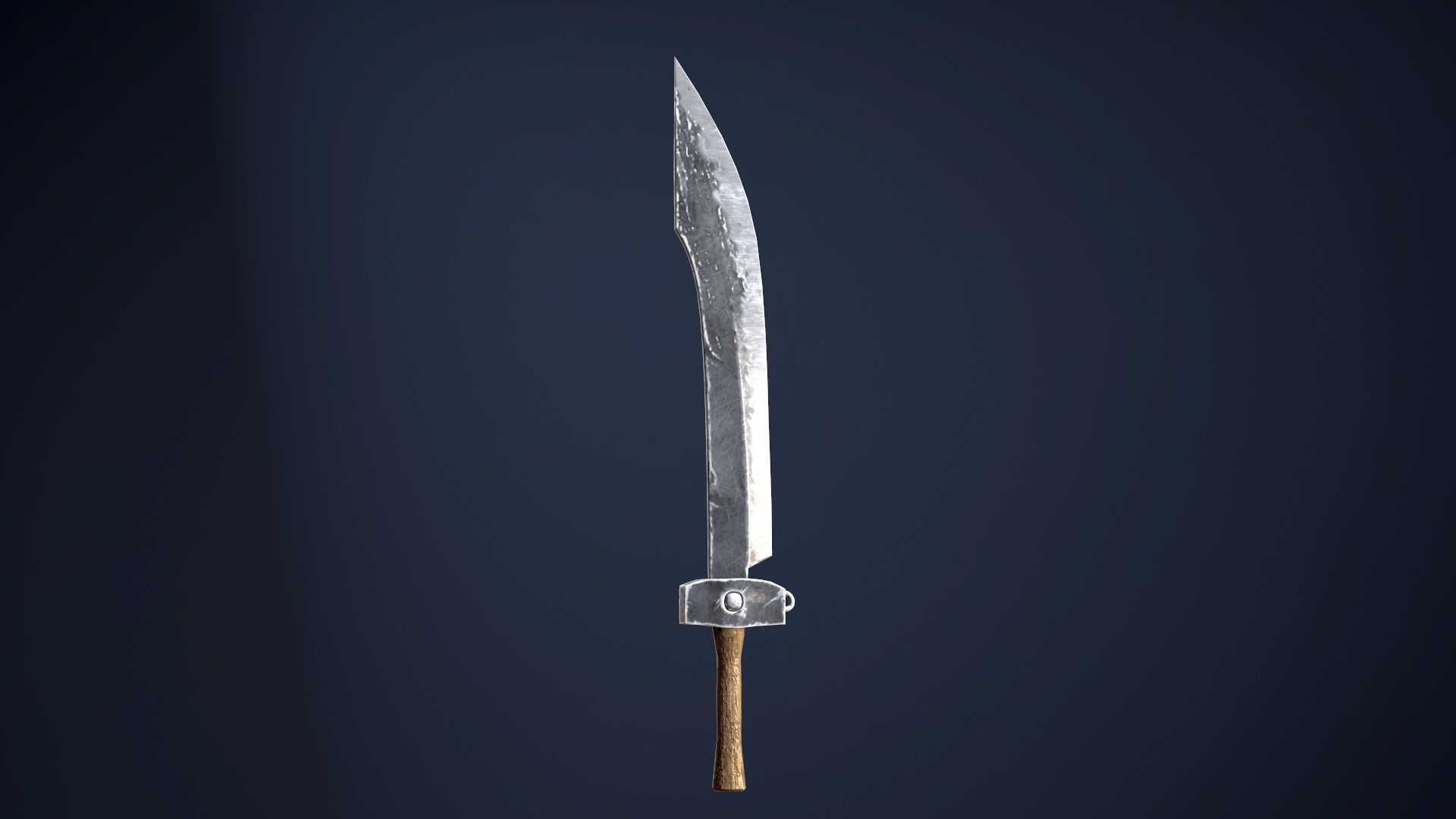 Chinese Saber Low-poly 3D model_7