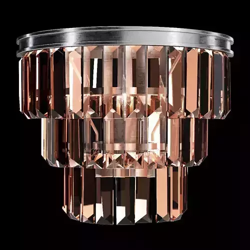 Restoration Hardware ALAINE CRYSTAL SMOKE GLASS SCONCE Silver