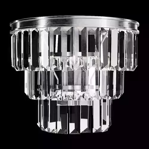 Restoration Hardware ALAINE CRYSTAL CLEAR GLASS SCONCE Silver