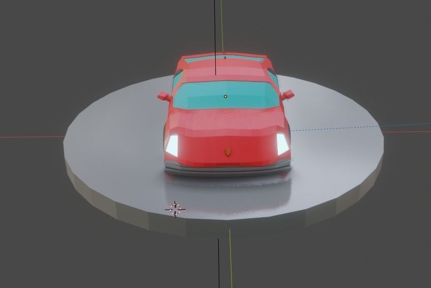 Sports Car Low-poly 3D model_11