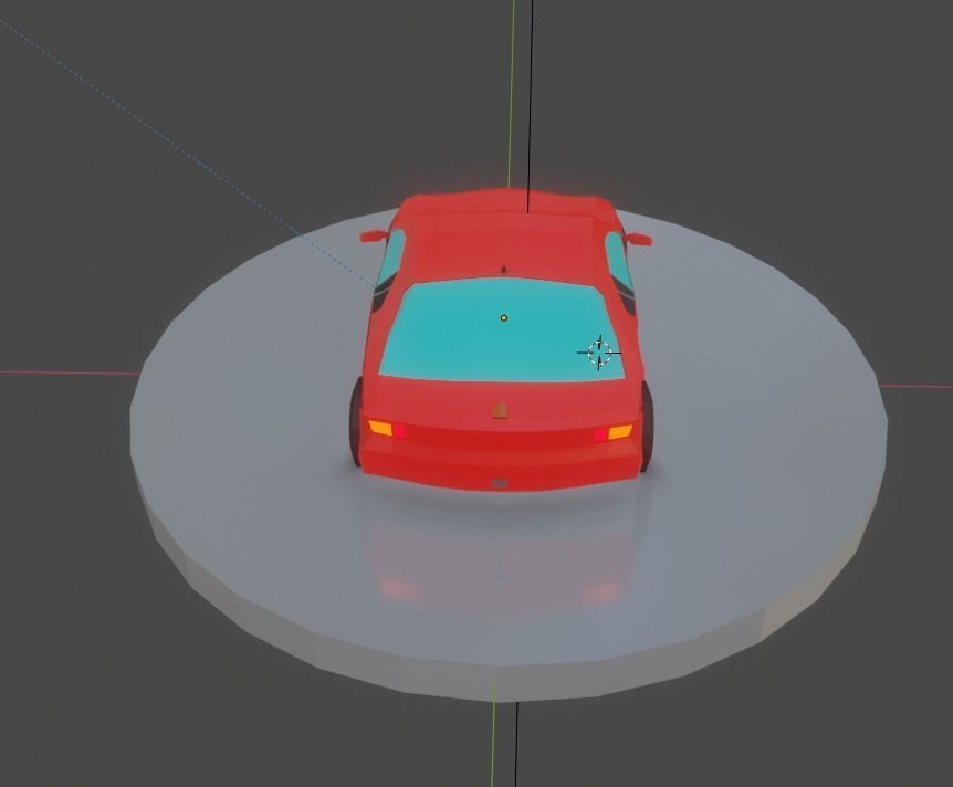 Sports Car Low-poly 3D model_13