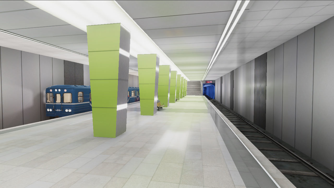 Subway Stations Bundle - 6 Scenes Low-poly 3D model_23