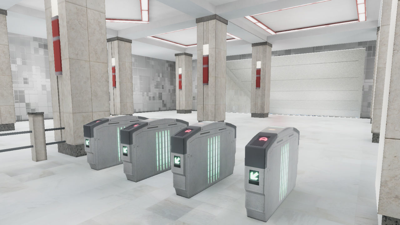 Subway Stations Bundle - 6 Scenes Low-poly 3D model_11