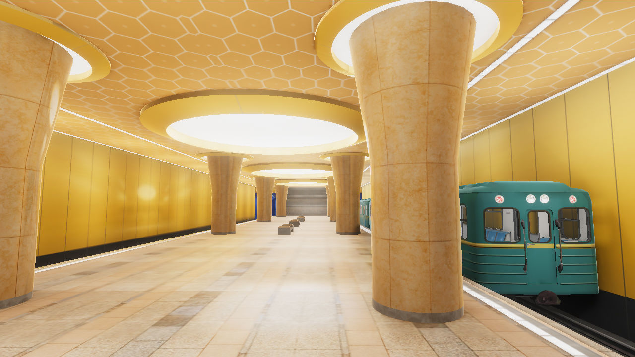 Subway Stations Bundle - 6 Scenes Low-poly 3D model_45