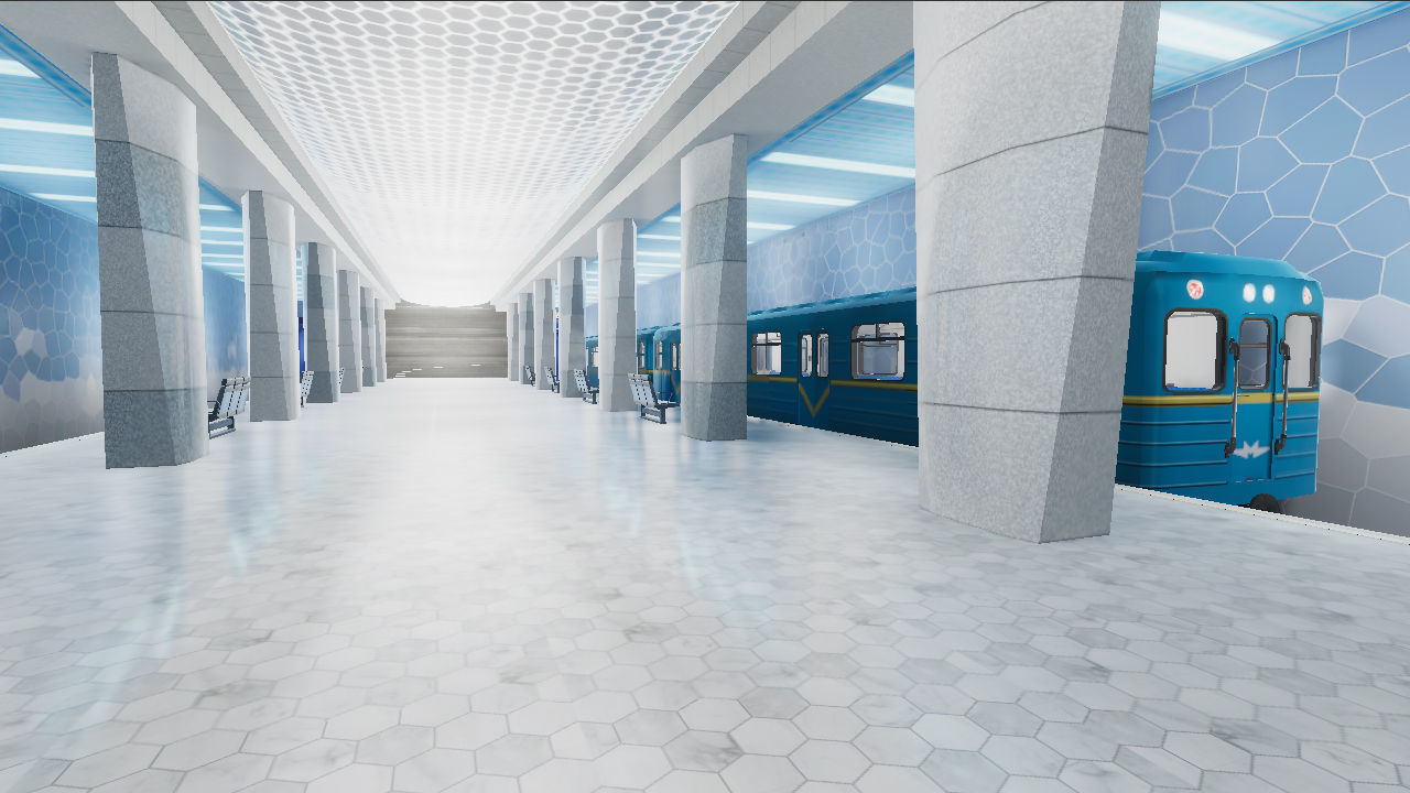 Subway Stations Bundle - 6 Scenes Low-poly 3D model_8