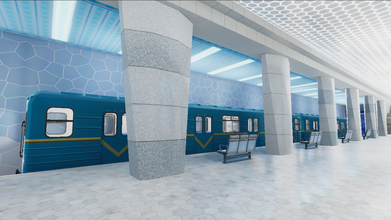 Subway Stations Bundle - 6 Scenes Low-poly 3D model_9