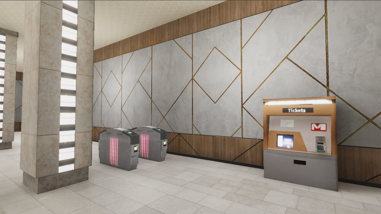 Subway Stations Bundle - 6 Scenes Low-poly 3D model_38