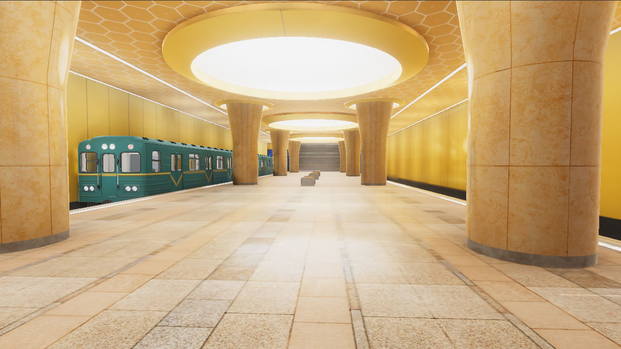Subway Stations Bundle - 6 Scenes Low-poly 3D model_43
