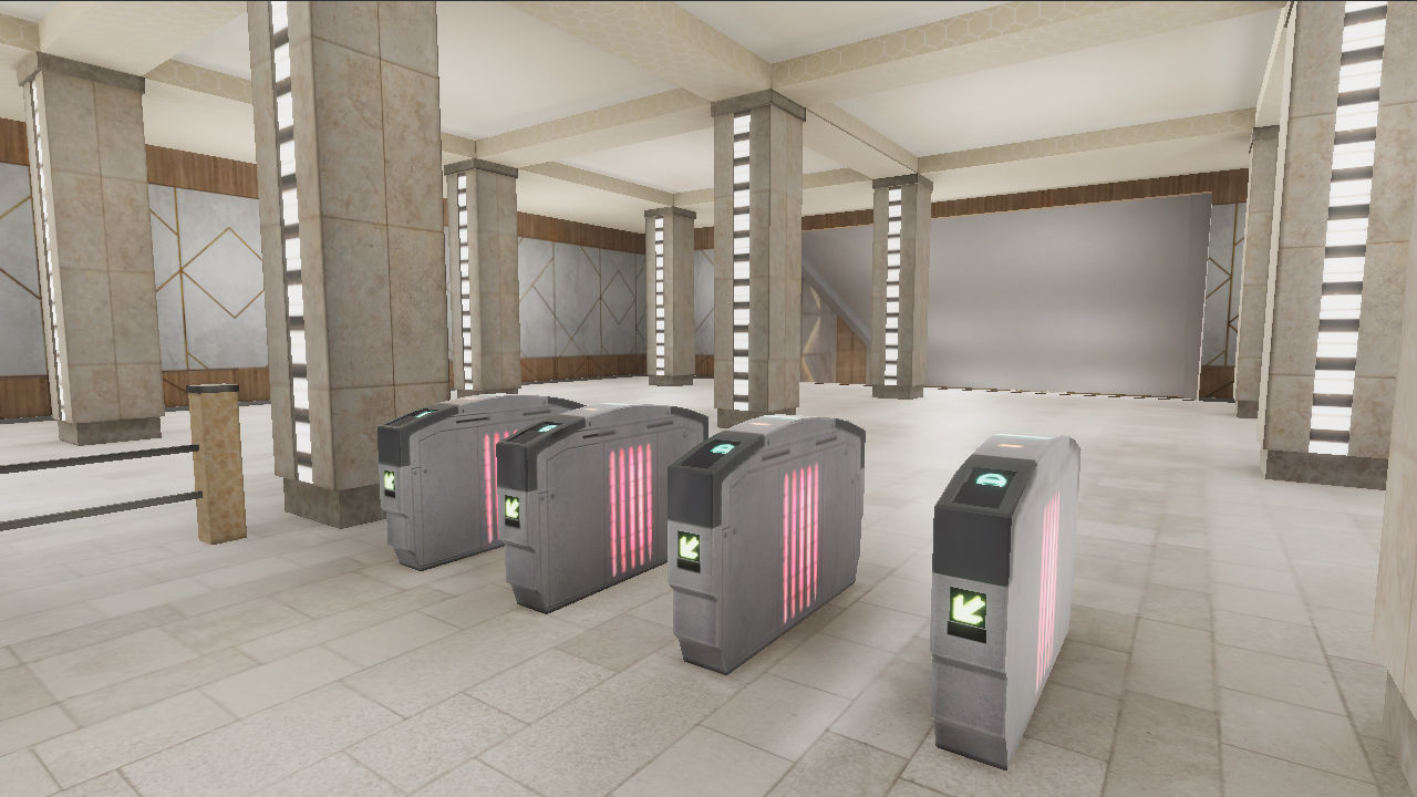 Subway Stations Bundle - 6 Scenes Low-poly 3D model_36