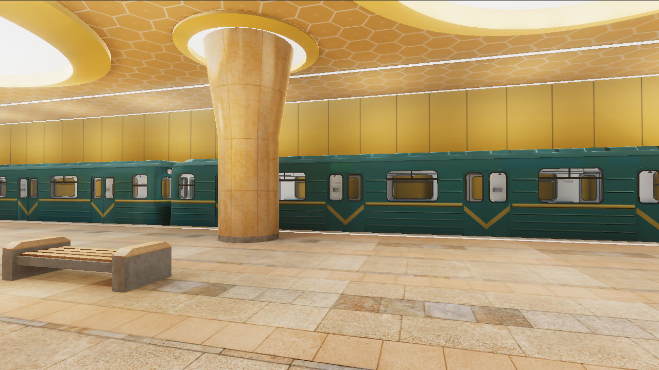 Subway Stations Bundle - 6 Scenes Low-poly 3D model_44