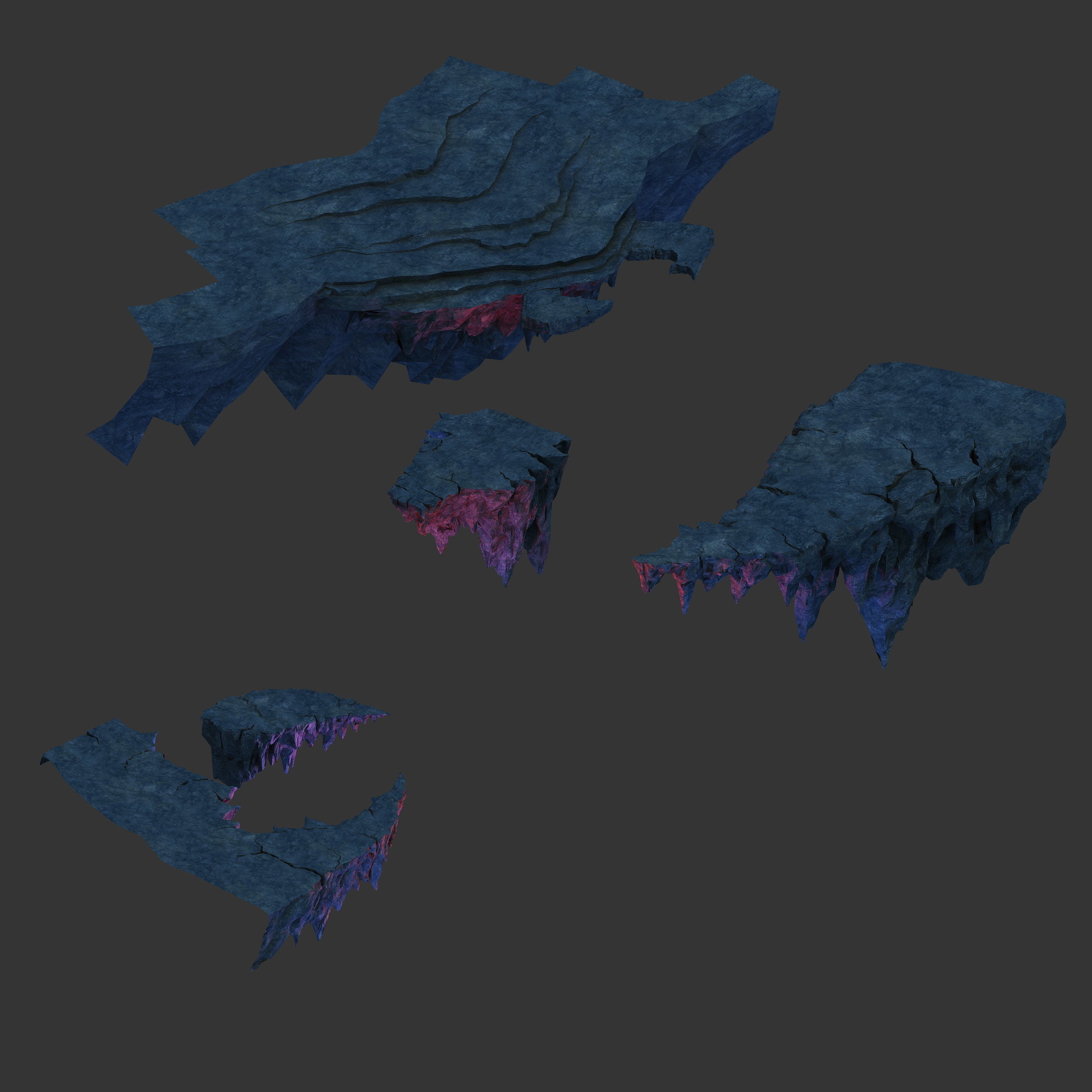 Magic territory - stone road 3D model_1