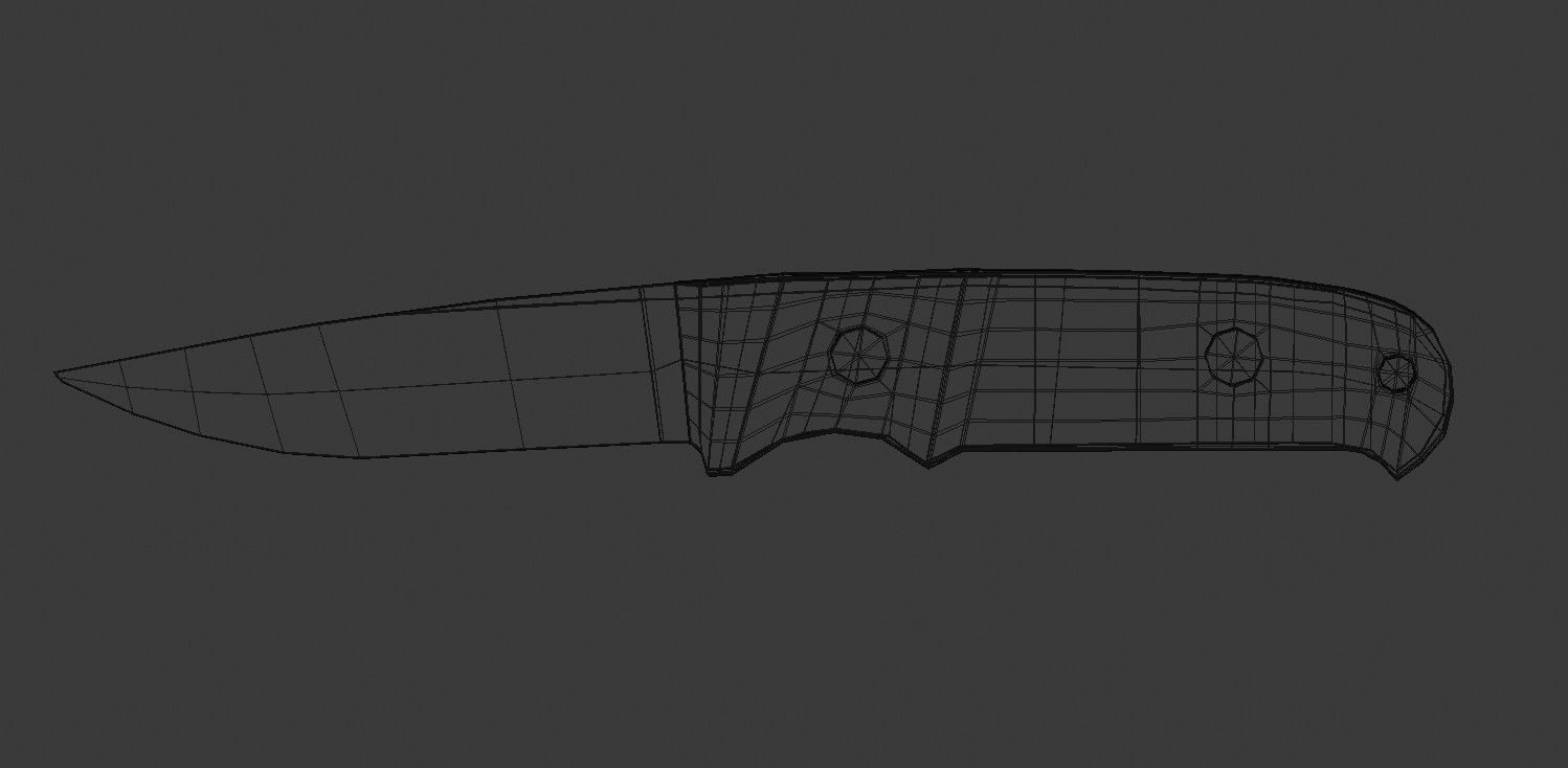 Knifes knife Low-poly 3D model_3