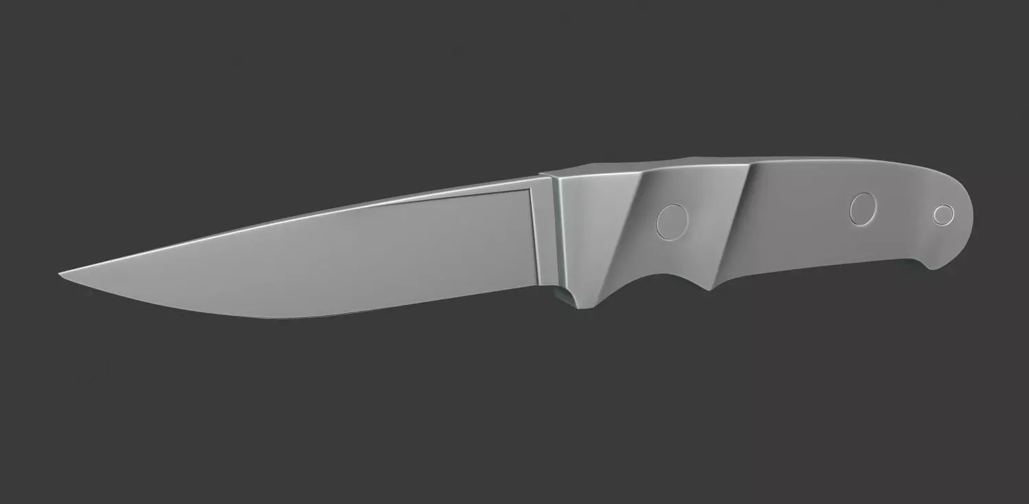 Knifes knife Low-poly 3D model_0