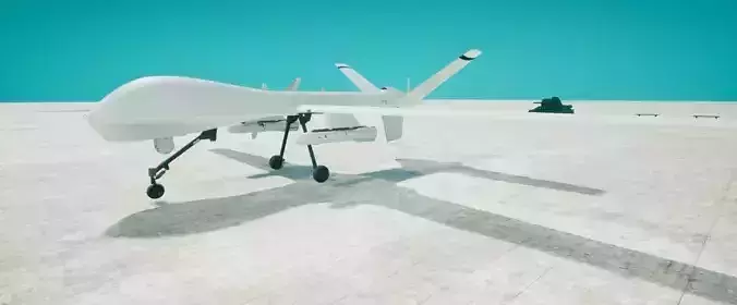 MQ-9 Drone Low-poly 3D model