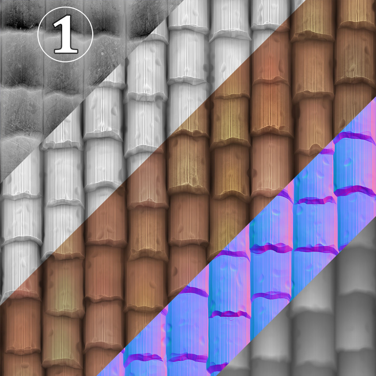 Roof Red Cartoon 3D model_2