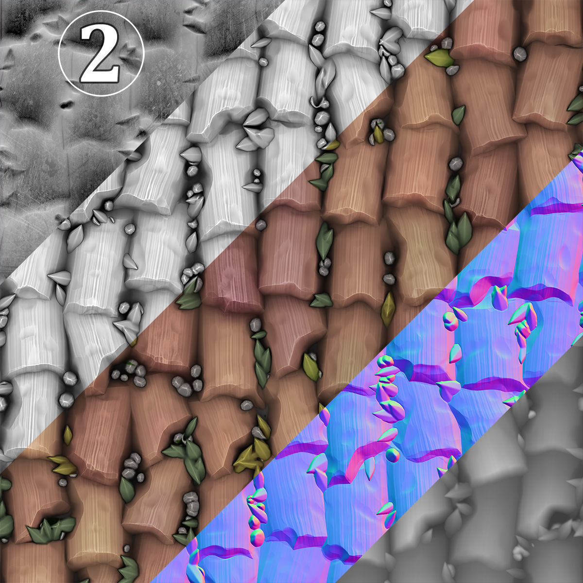 Roof Red Cartoon 3D model_4