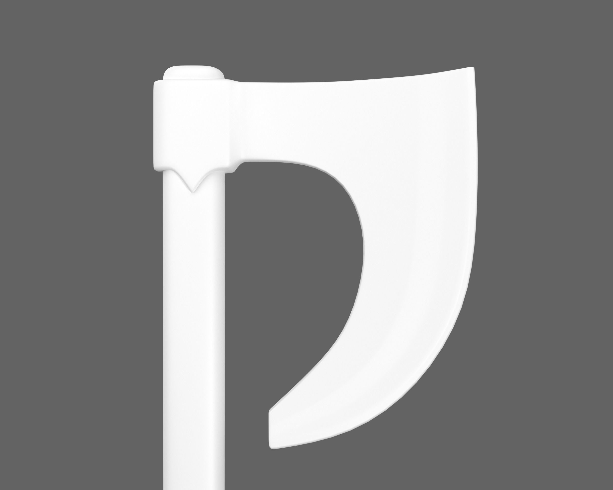 Ancient Viking Axe Low-poly 3D model_9