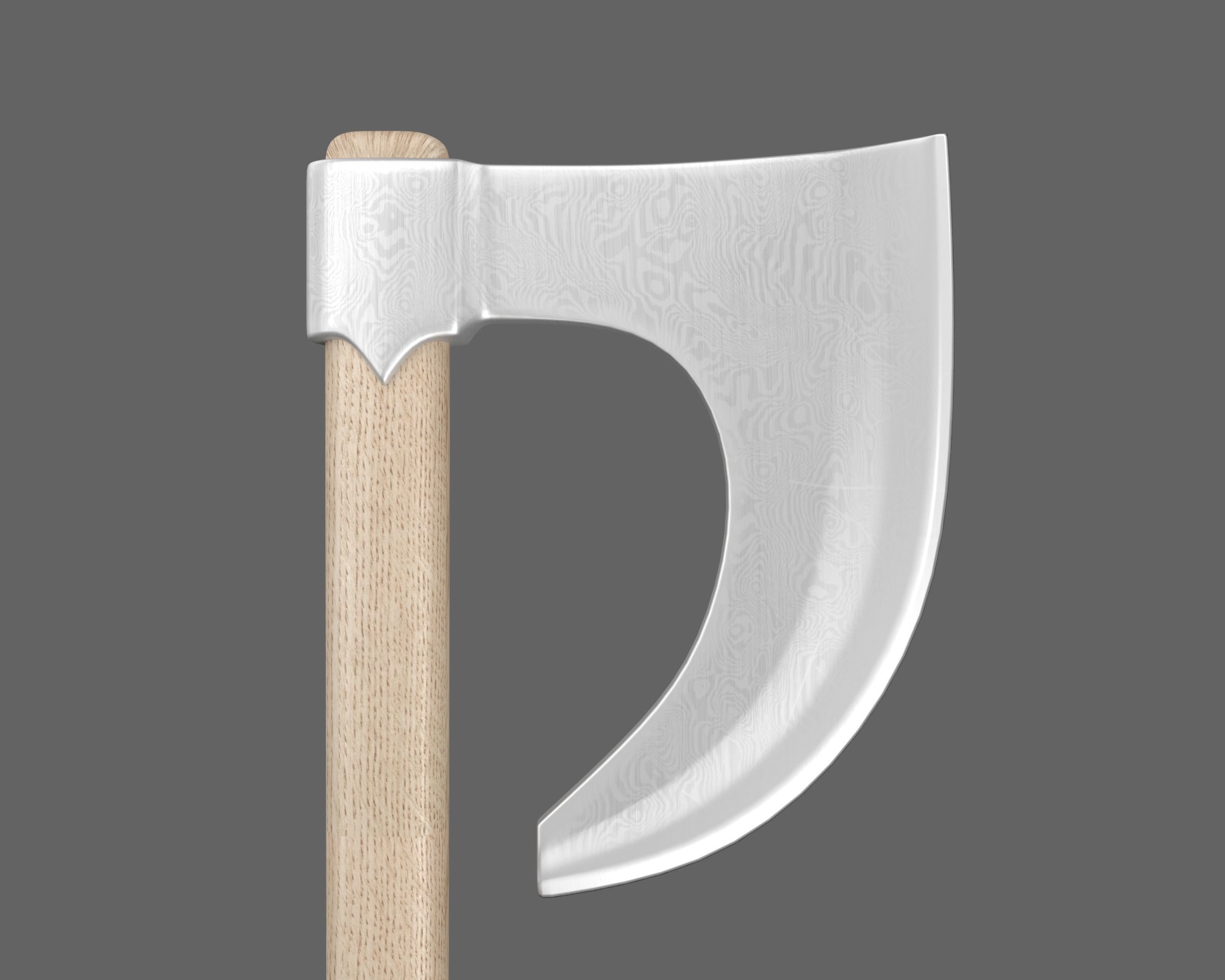 Ancient Viking Axe Low-poly 3D model_8