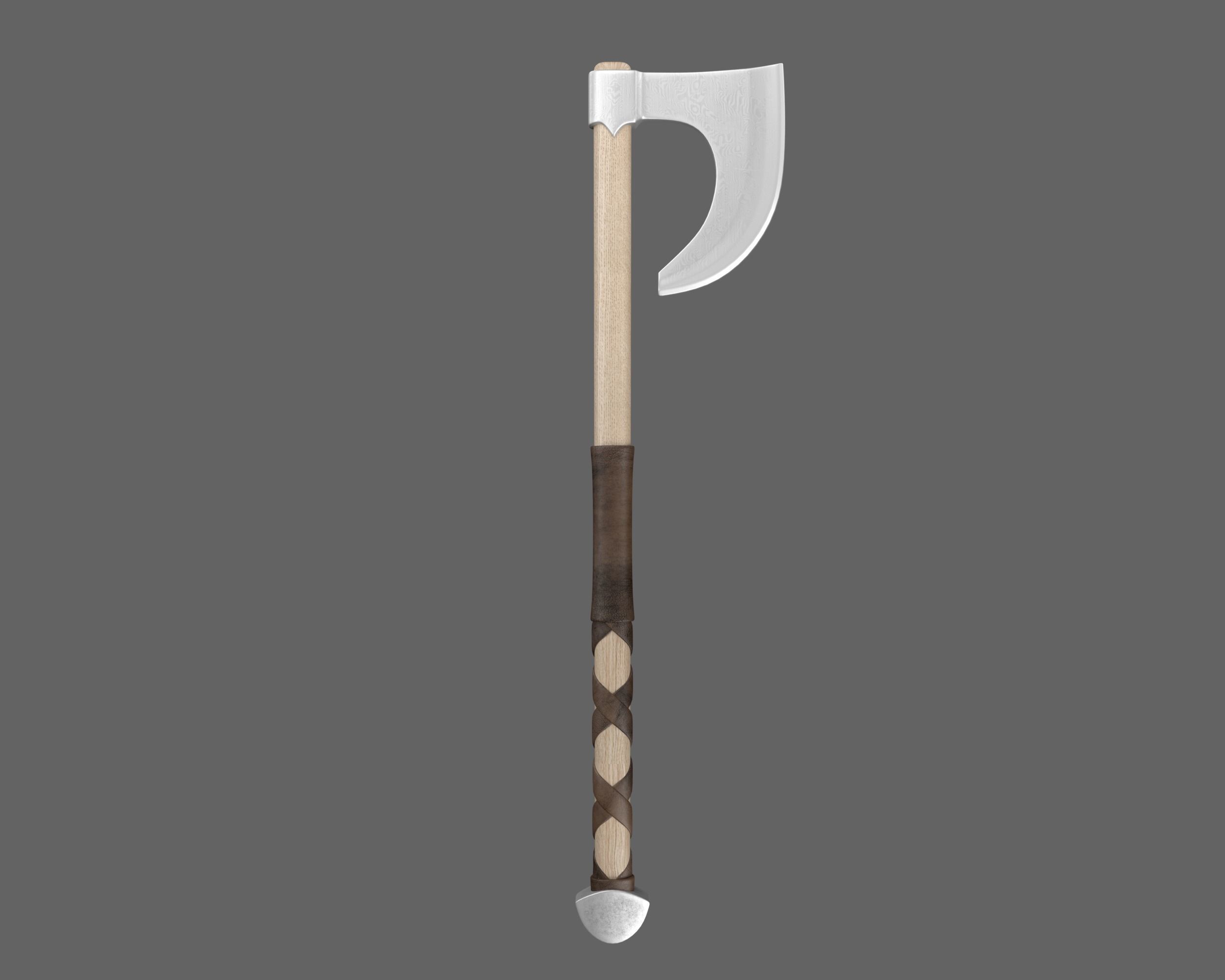 Ancient Viking Axe Low-poly 3D model_5