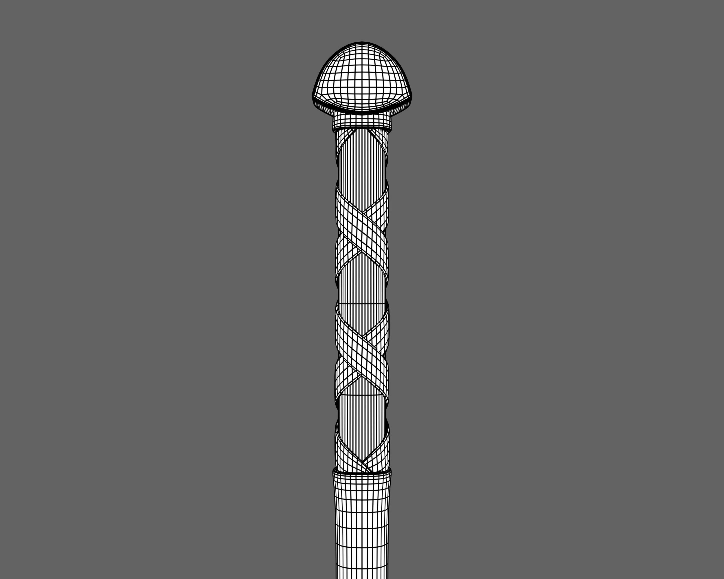 Ancient Viking Axe Low-poly 3D model_13