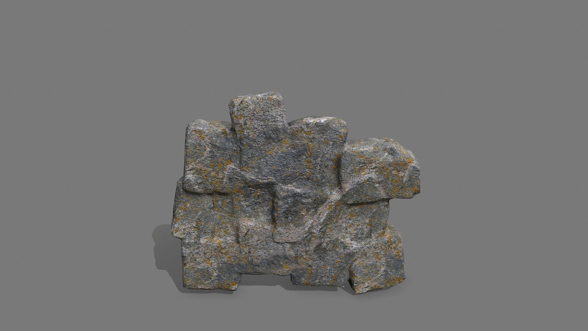 Stone Set piece of rock Low-poly 3D model_13