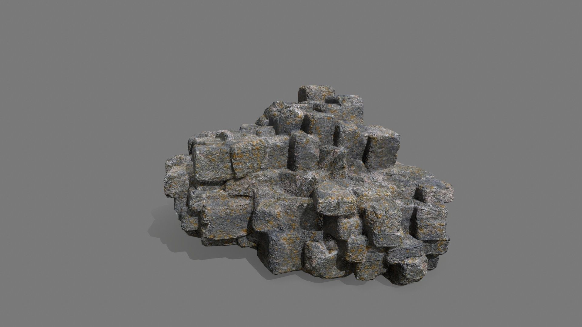 Stone Set piece of rock Low-poly 3D model_7