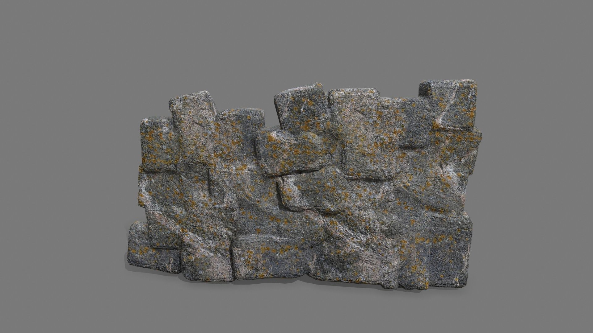 Stone Set piece of rock Low-poly 3D model_15