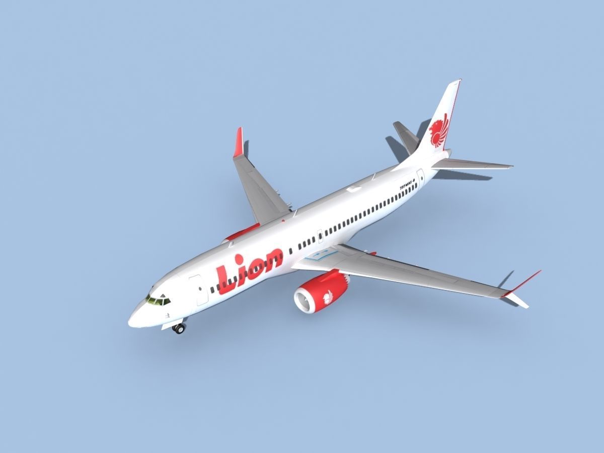 Boeing 737-800 Max Lion Air 3D model_10