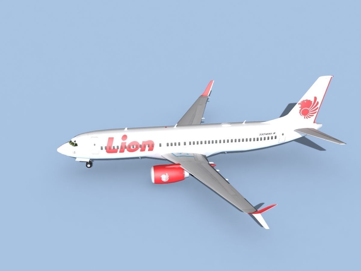 Boeing 737-800 Max Lion Air 3D model_9