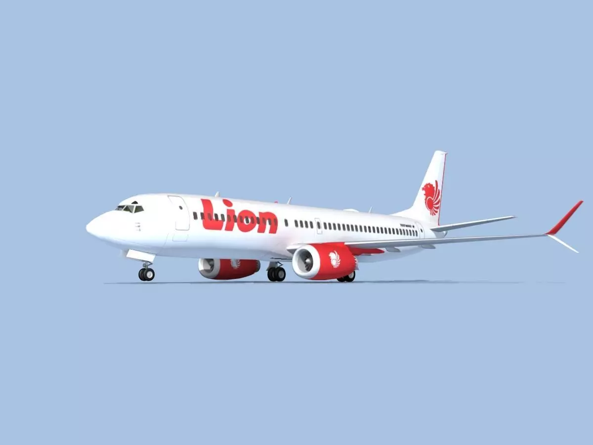 Boeing 737-800 Max Lion Air 3D model_0