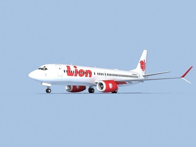 Boeing 737-800 Max Lion Air 3D model