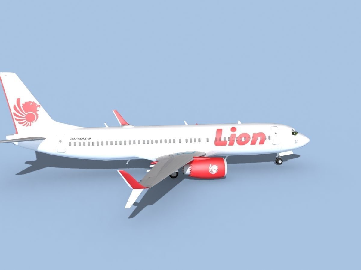 Boeing 737-800 Max Lion Air 3D model_4