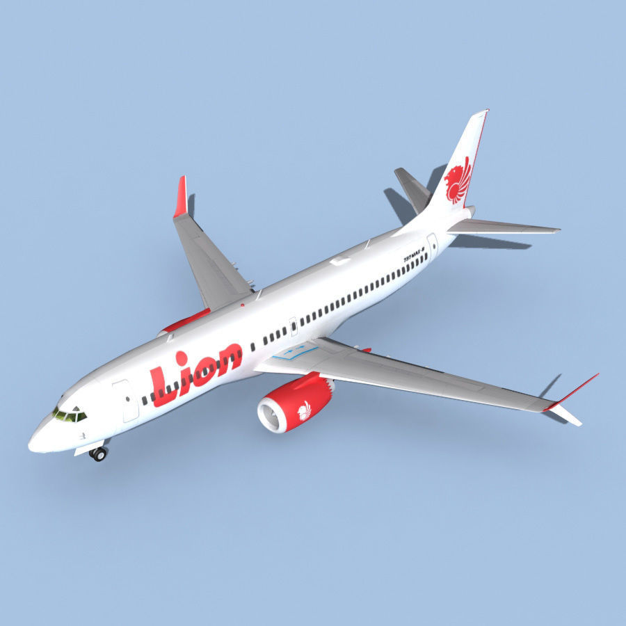 Boeing 737-800 Max Lion Air 3D model_11