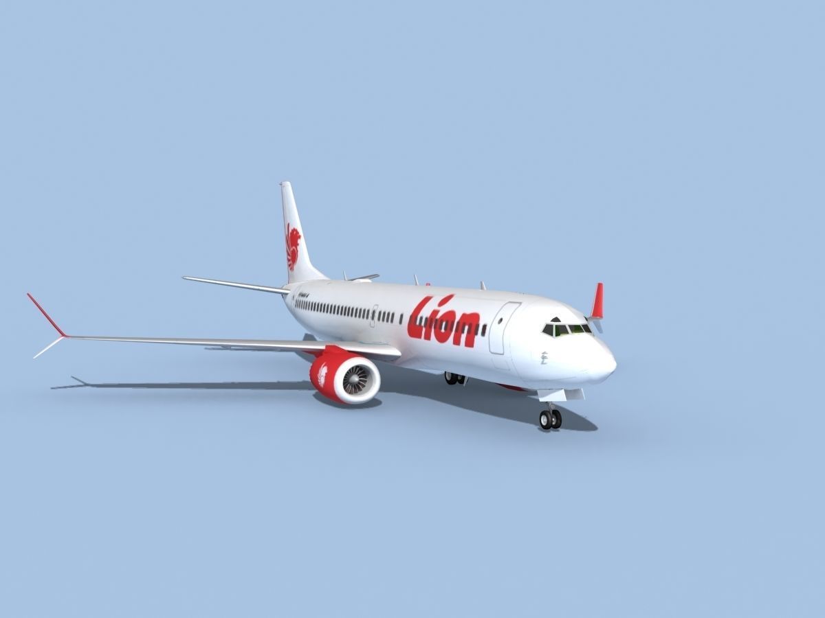 Boeing 737-800 Max Lion Air 3D model_2