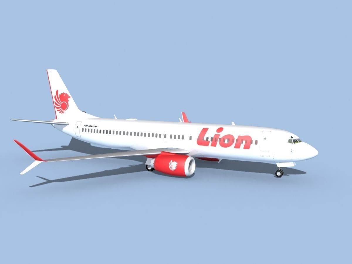 Boeing 737-800 Max Lion Air 3D model_3