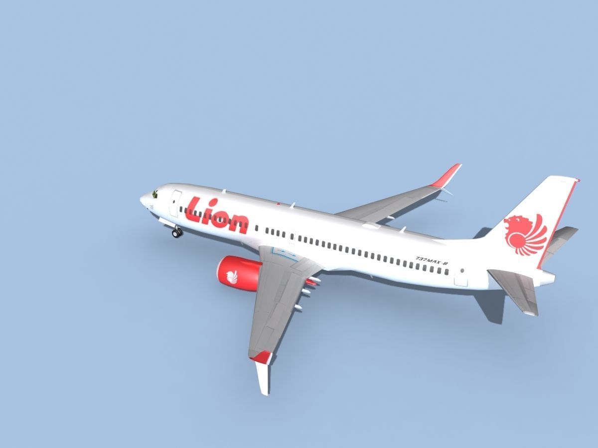 Boeing 737-800 Max Lion Air 3D model_8