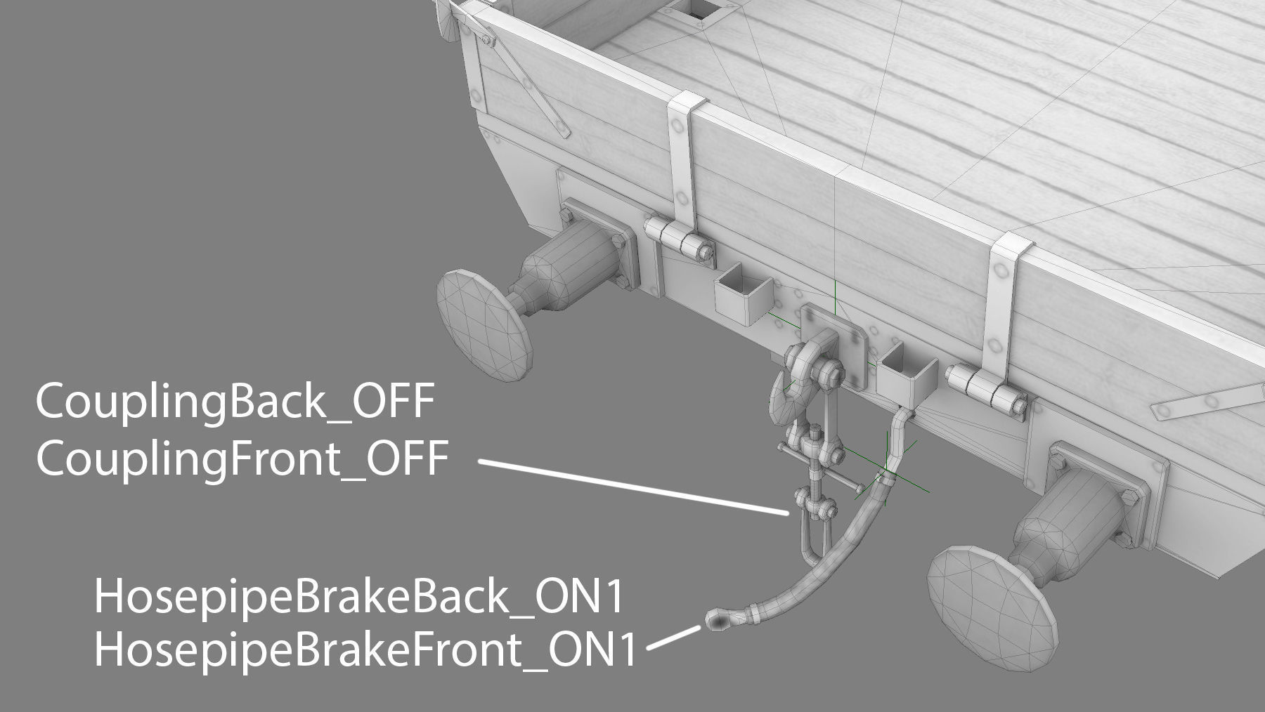 Armored Train SPU-BP railway anti-aircraft platform Low-poly 3D model_22