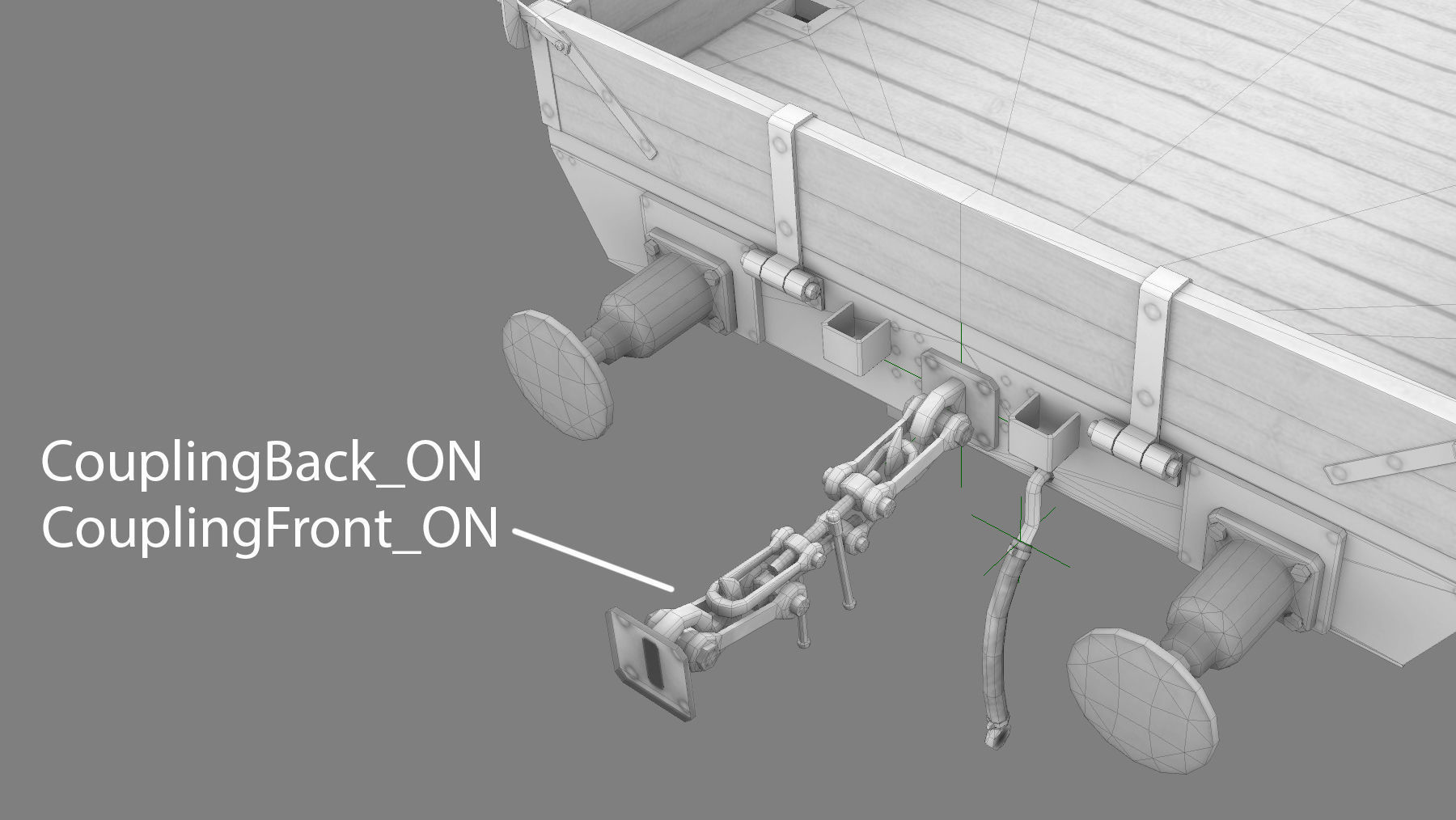 Armored Train SPU-BP railway anti-aircraft platform Low-poly 3D model_20