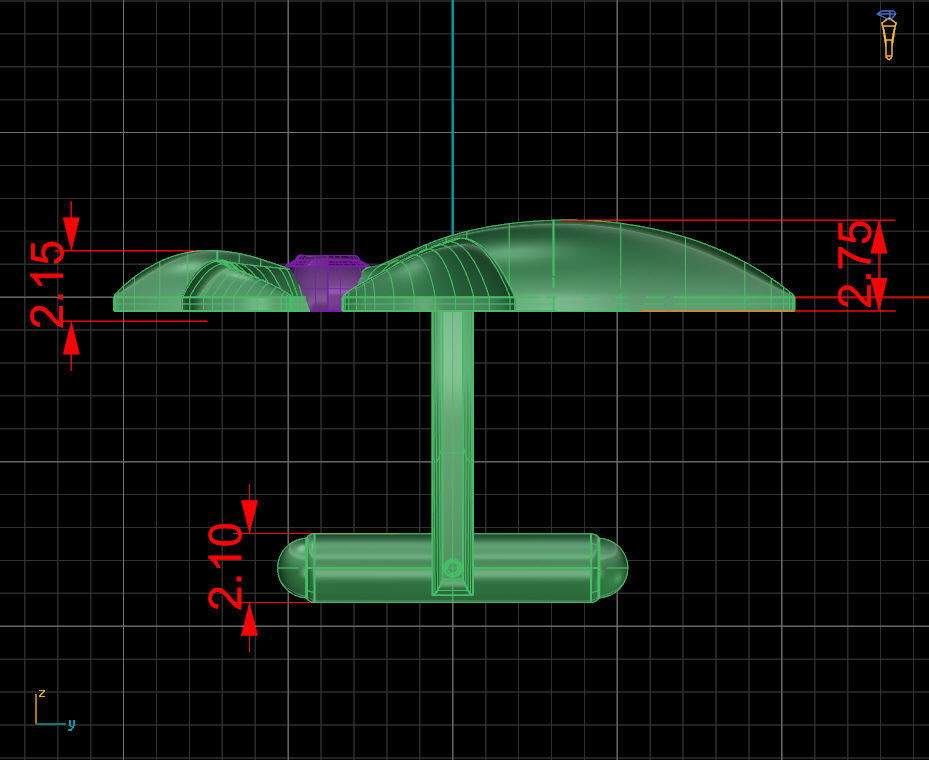 Cufflinks with fleur de lis 001 3D print model_29