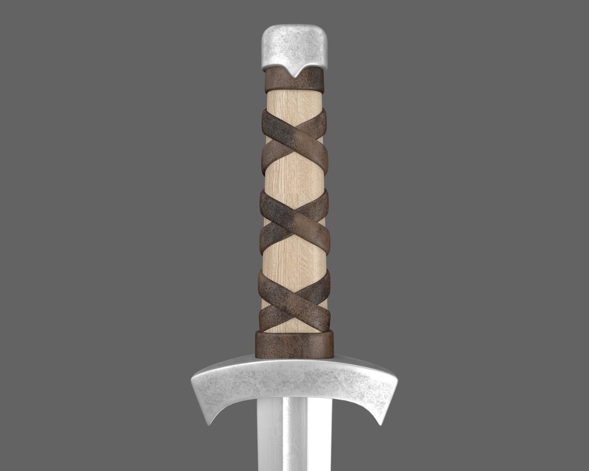 Ancient Viking Dagger Low-poly 3D model_11