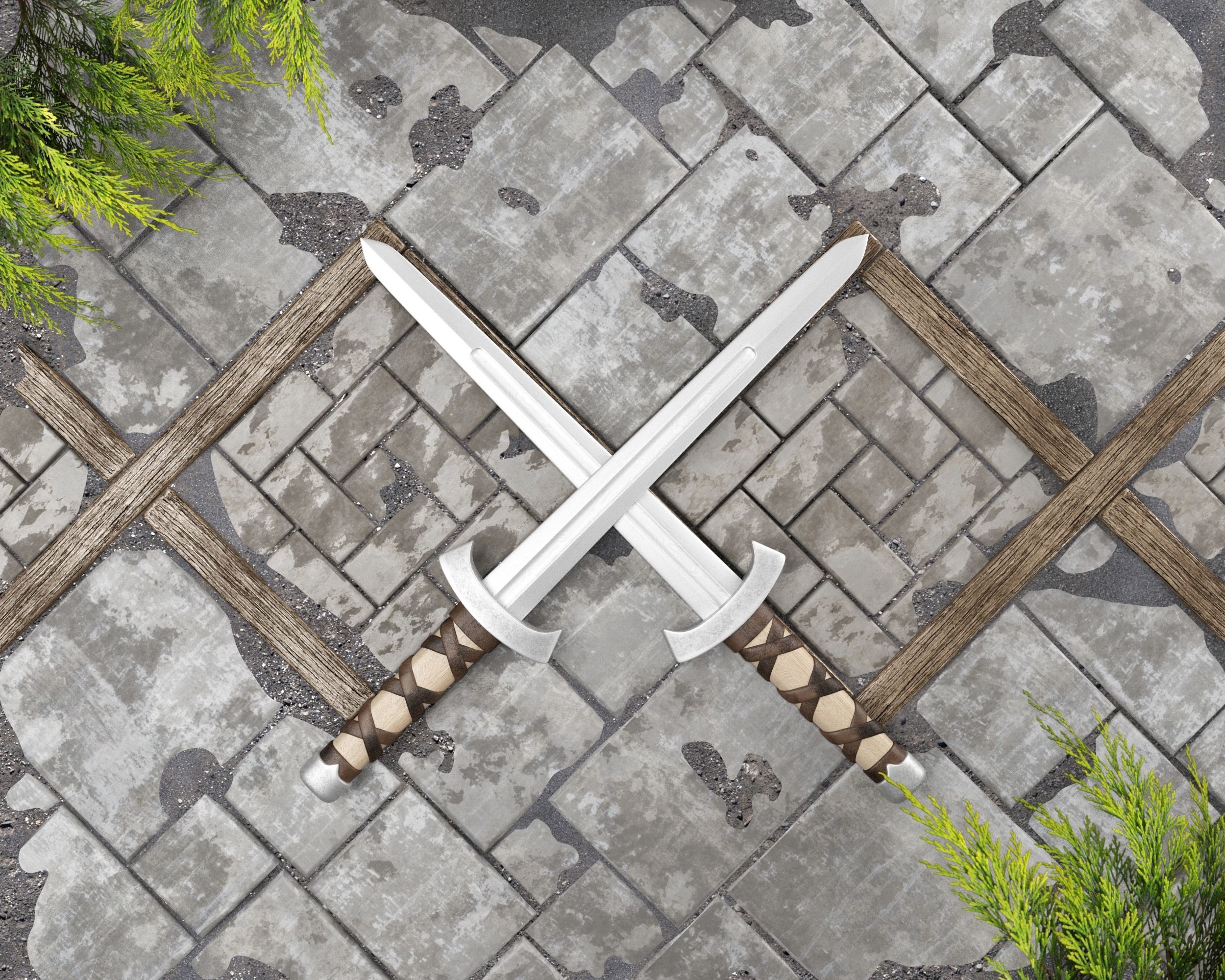 Ancient Viking Dagger Low-poly 3D model_18