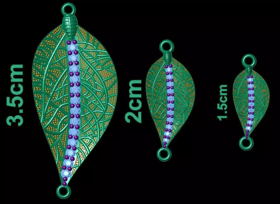 Leaf Pendant 3D print model_0