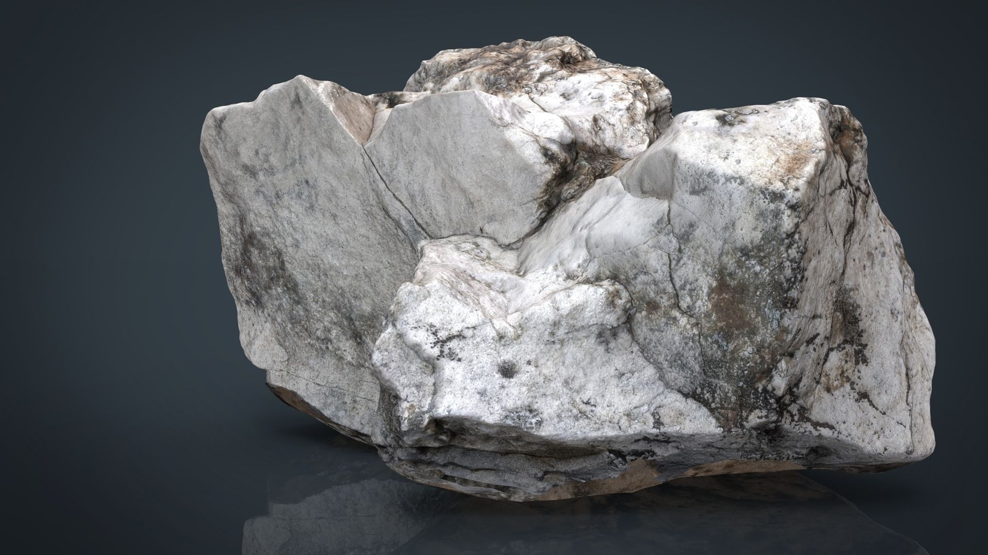 ROCK2 HIGH AND LOW POLY Low-poly 3D model_2