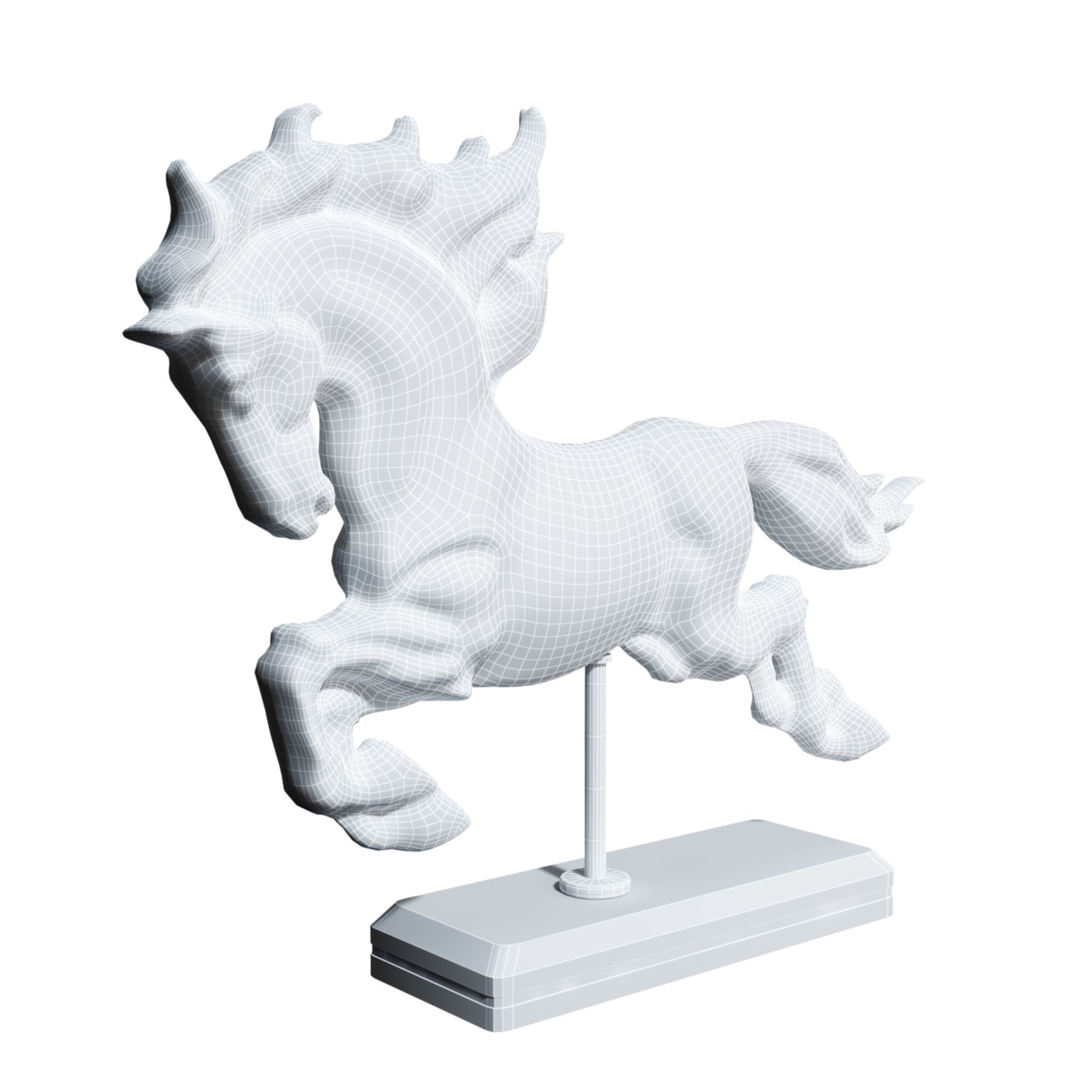 horse decorative 3D model_4