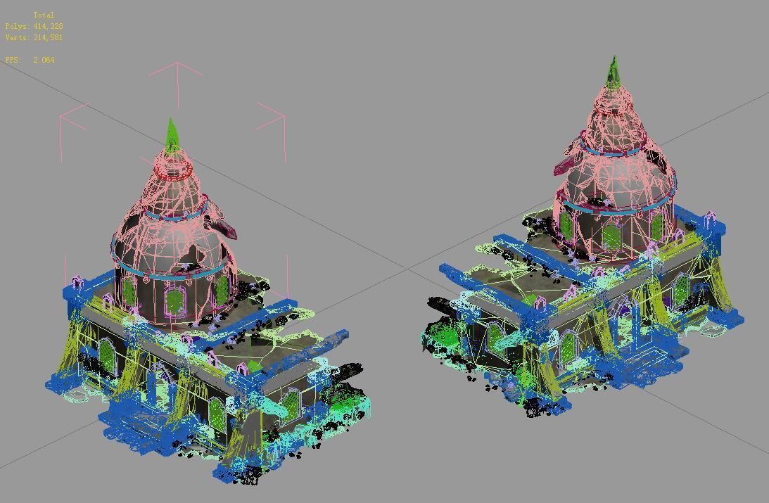 Desert - Broken Building 3D model_1