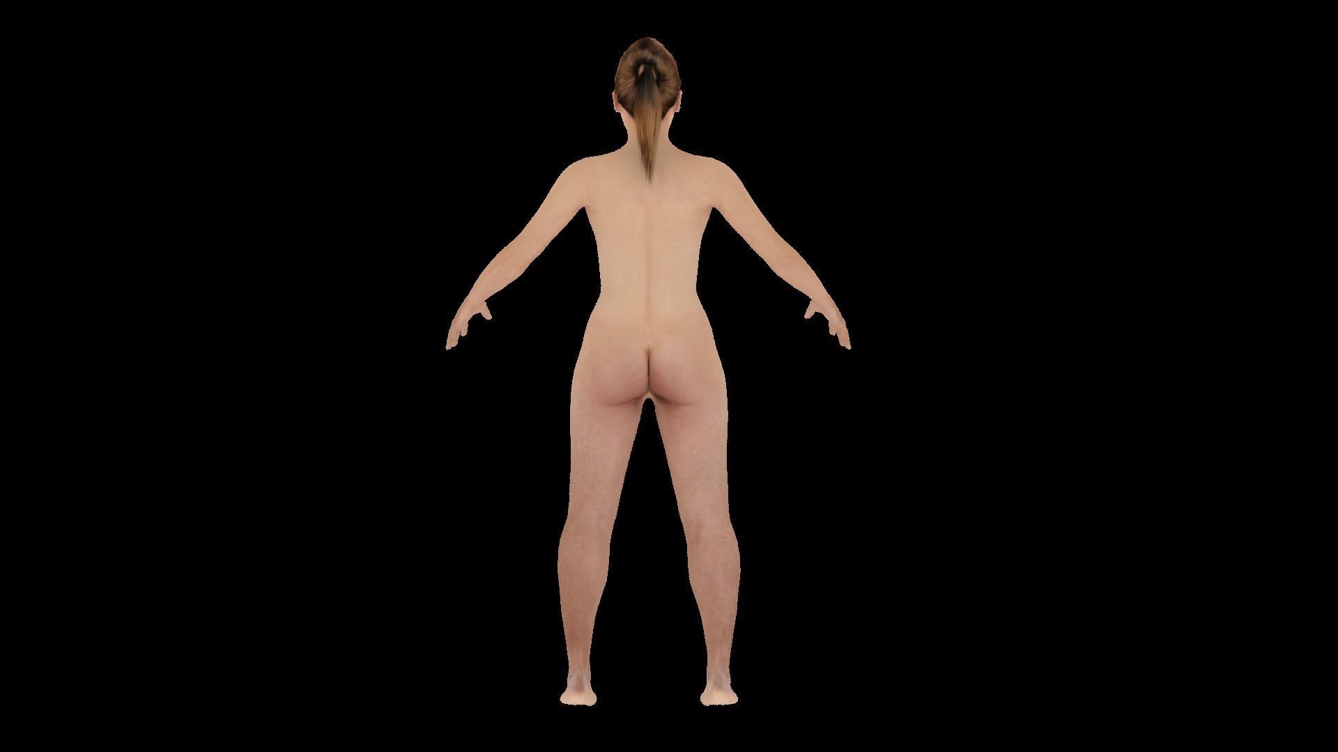 Model 10 nude woman 3D model_4