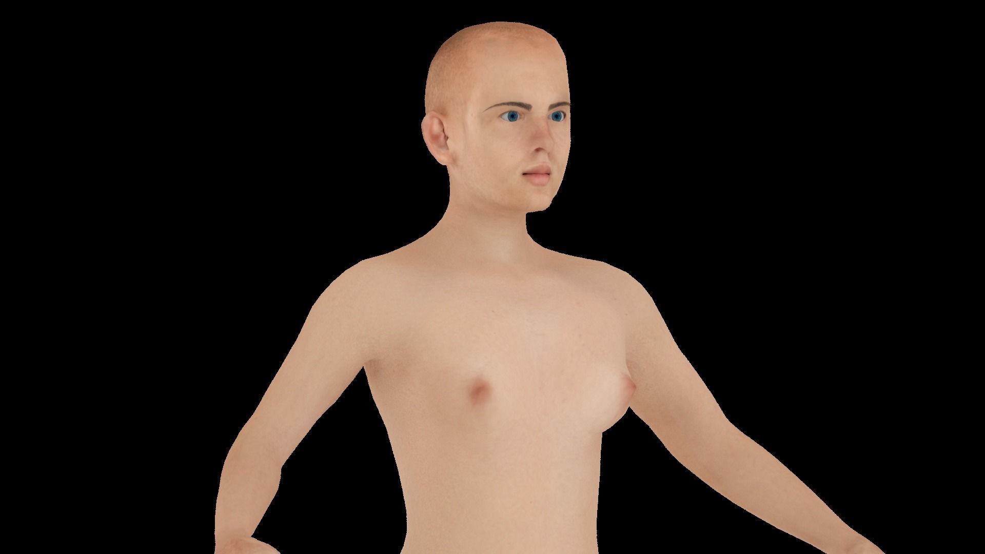 Model 12 naked man 3D model_1