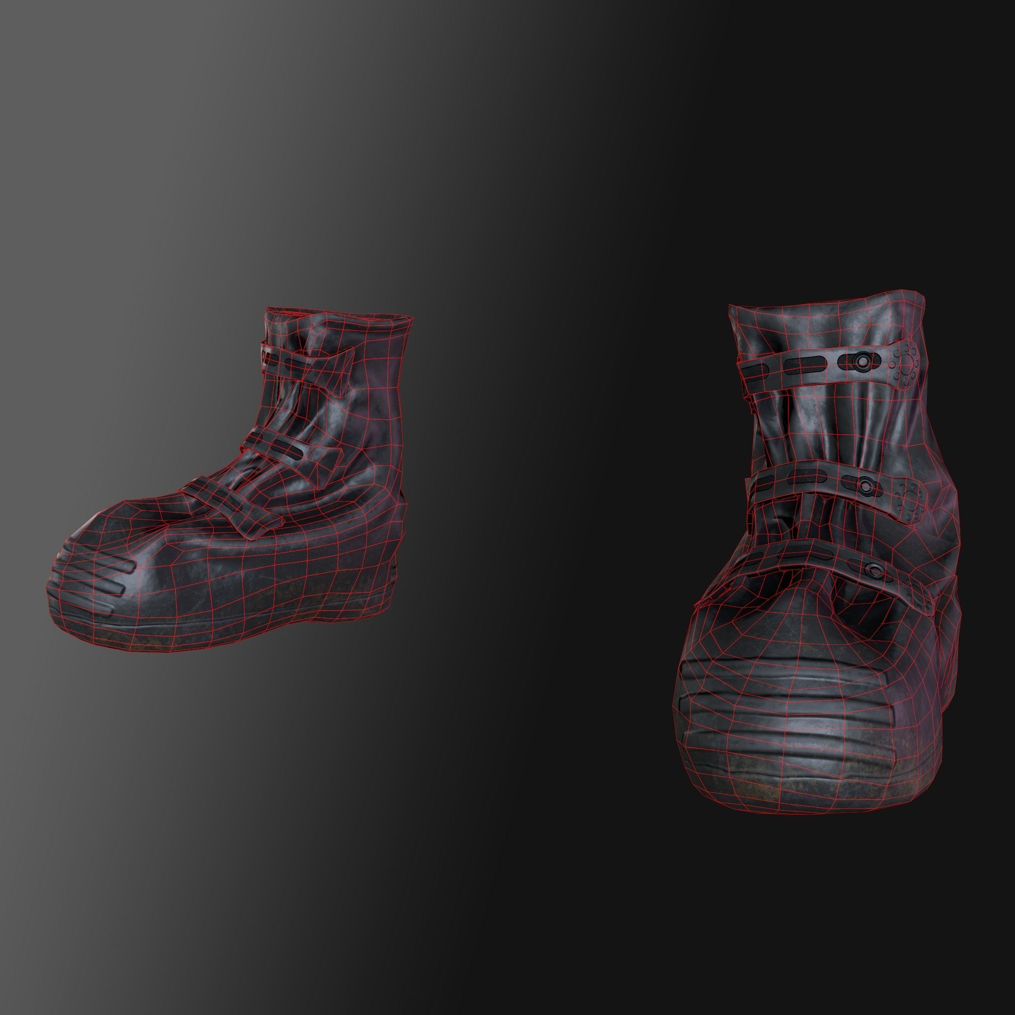 Hazmat Suit Low-poly 3D model_8